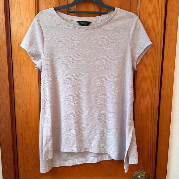 Simply Vera Vera Wang Textured Elevated Short Sleeve Tee - Size Small - Picture 1 of 6